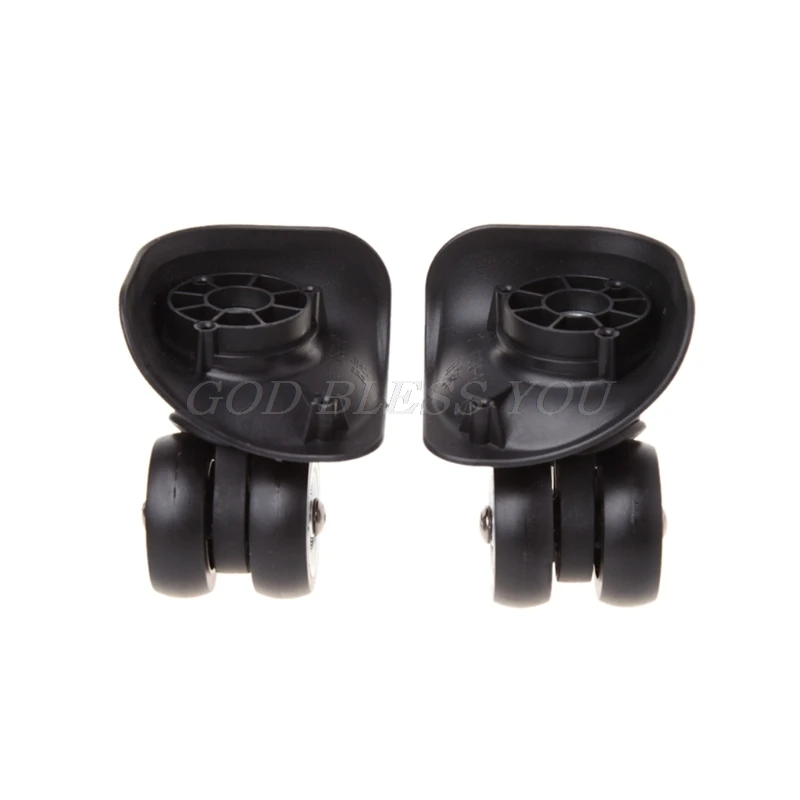 Black S Size 2x чемодан, аксессуары для багажа, универсальные поворотные на 360 градусов колеса тележки A69A - Цвет: Black S Size