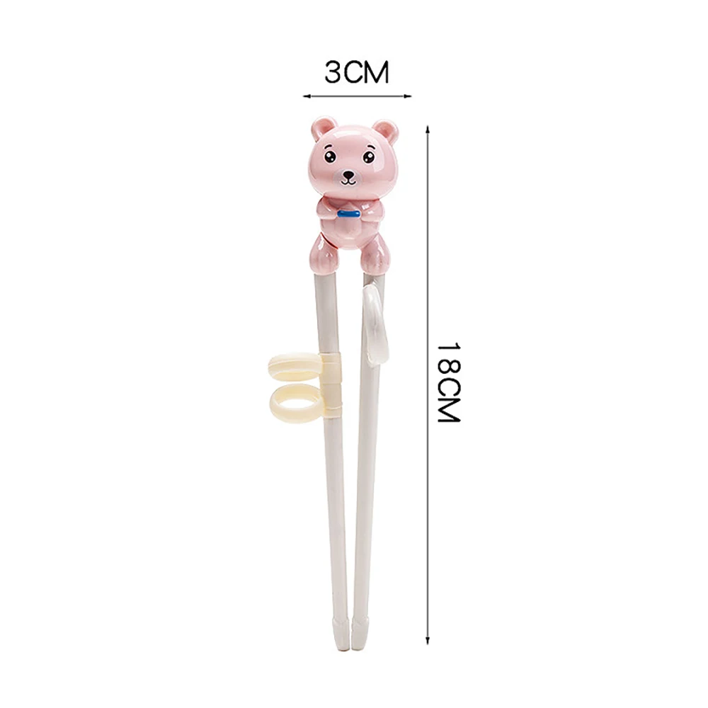 1 пара милые учебные палочки с медведем, пластиковые палочки для еды для детей, детская посуда, кухонный гаджет