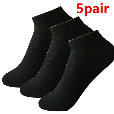 5 пар осенних носков по щиколотку сетчатые Дышащие Короткие низкие носки для женщин, женские и мужские носки черные/серые/Белые Повседневные Calcetines Mujer - Цвет: color 6