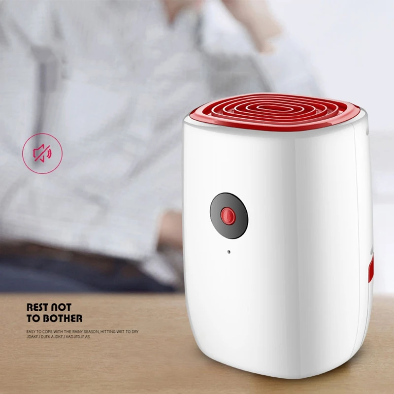 Electric Dehumidifier Mini Portable Air Dryer Desiccant Moisture Absorber Low Noise Cabinet Dehumidifier for Home Bedroom Office