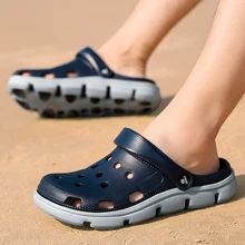 Coslony/мужские вьетнамки; Летние черные легкие пляжные сандалии; Мужские сабо; синие Вьетнамки; мужские шлепанцы