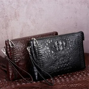 

Handbag Leisure Business Large Capacity Men's Handbag Leather Zipper Men's Handbag Wrist Handbag