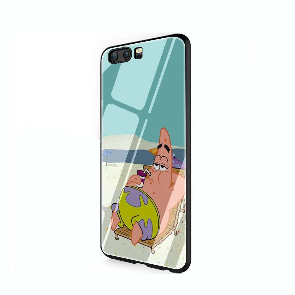 Чехол из закаленного стекла SpongeBob чехол для Huawei P10 P20 P30 mate 20 Honor 9 10 Lite Pro 7A 8X P Smart - Цвет: G11