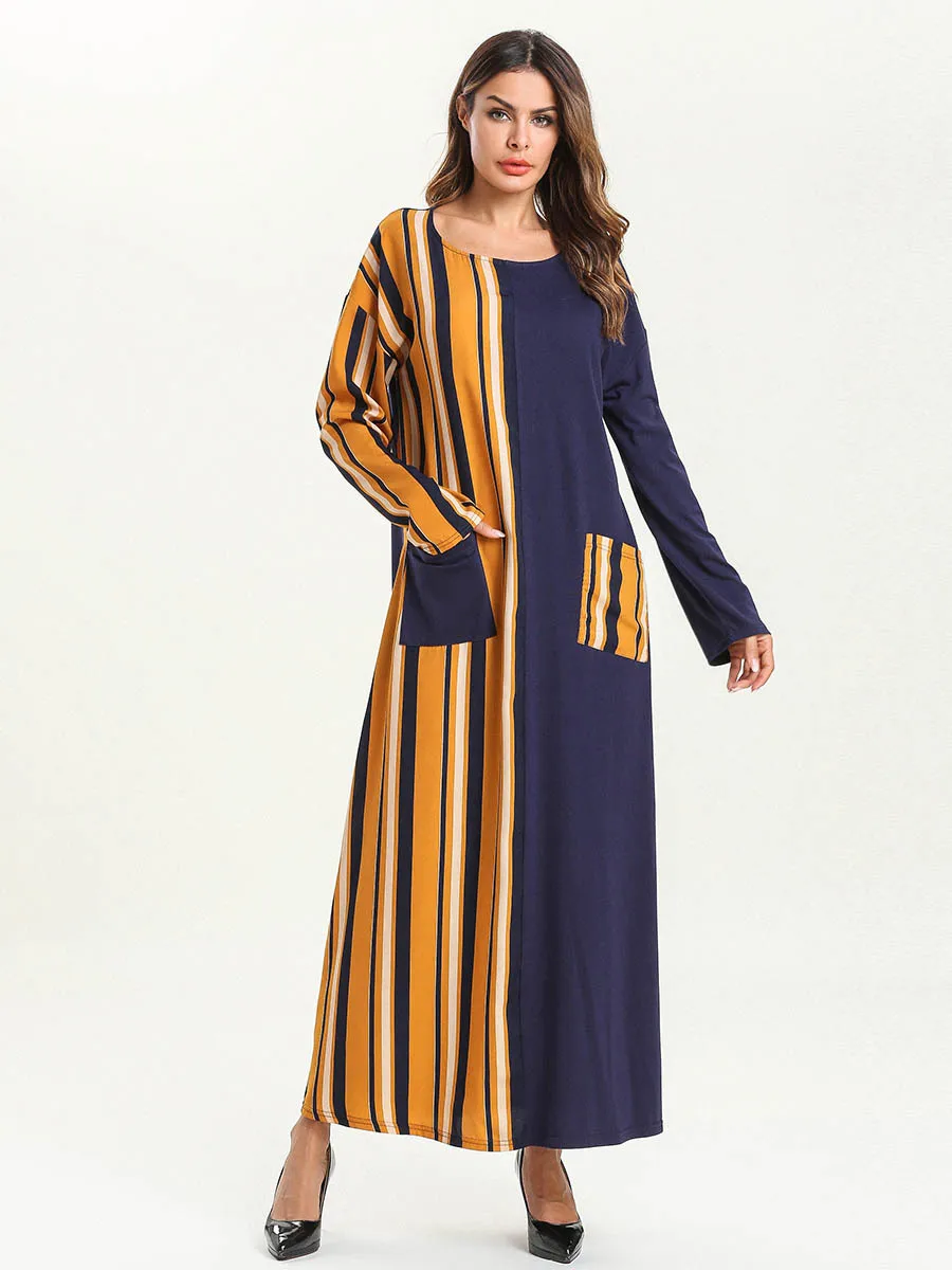 Abayas мусульманское платье Caftan Marocain пэчворк Рамадан длинный рукав кафтан женское исламское платье vestidos размера плюс M-4XL