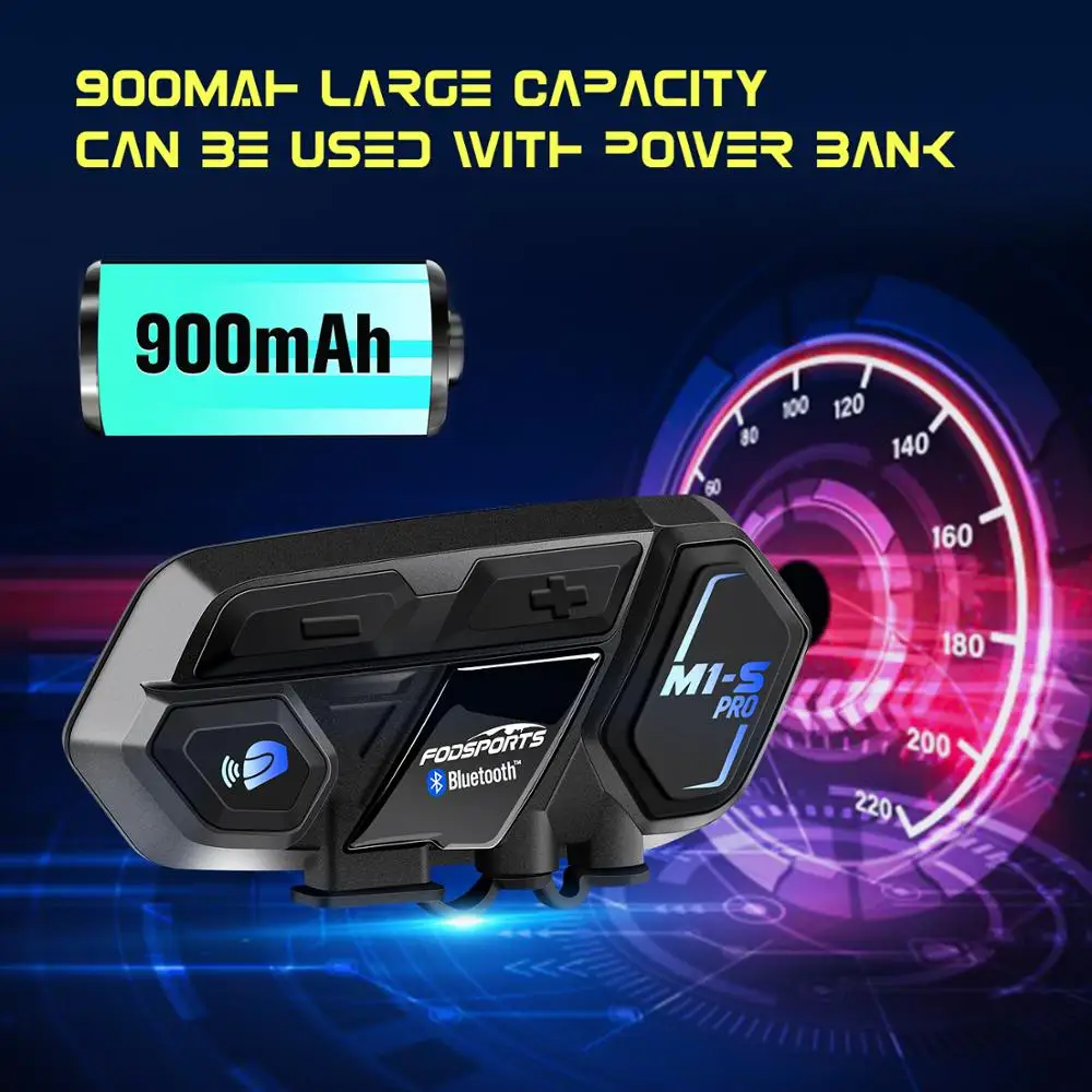 Fodsports 2 шт. M1 S Pro мотоциклетный шлем Интерком bluetooth гарнитура 8 rider 2000 м