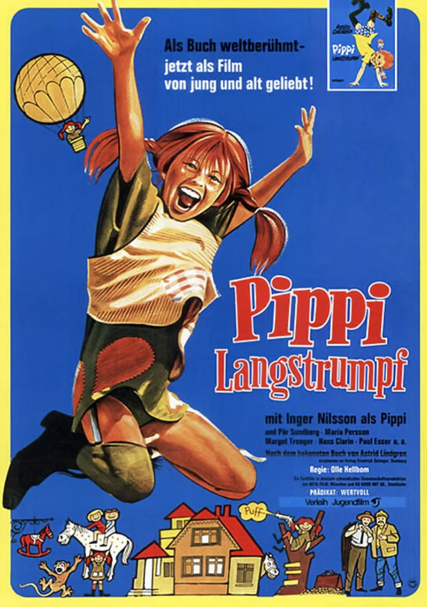 Pippi Longstocking Langstrumpf Comics мультяшный декоративный постер настенный холст стикер нежный дом дети украшение комнаты подарок