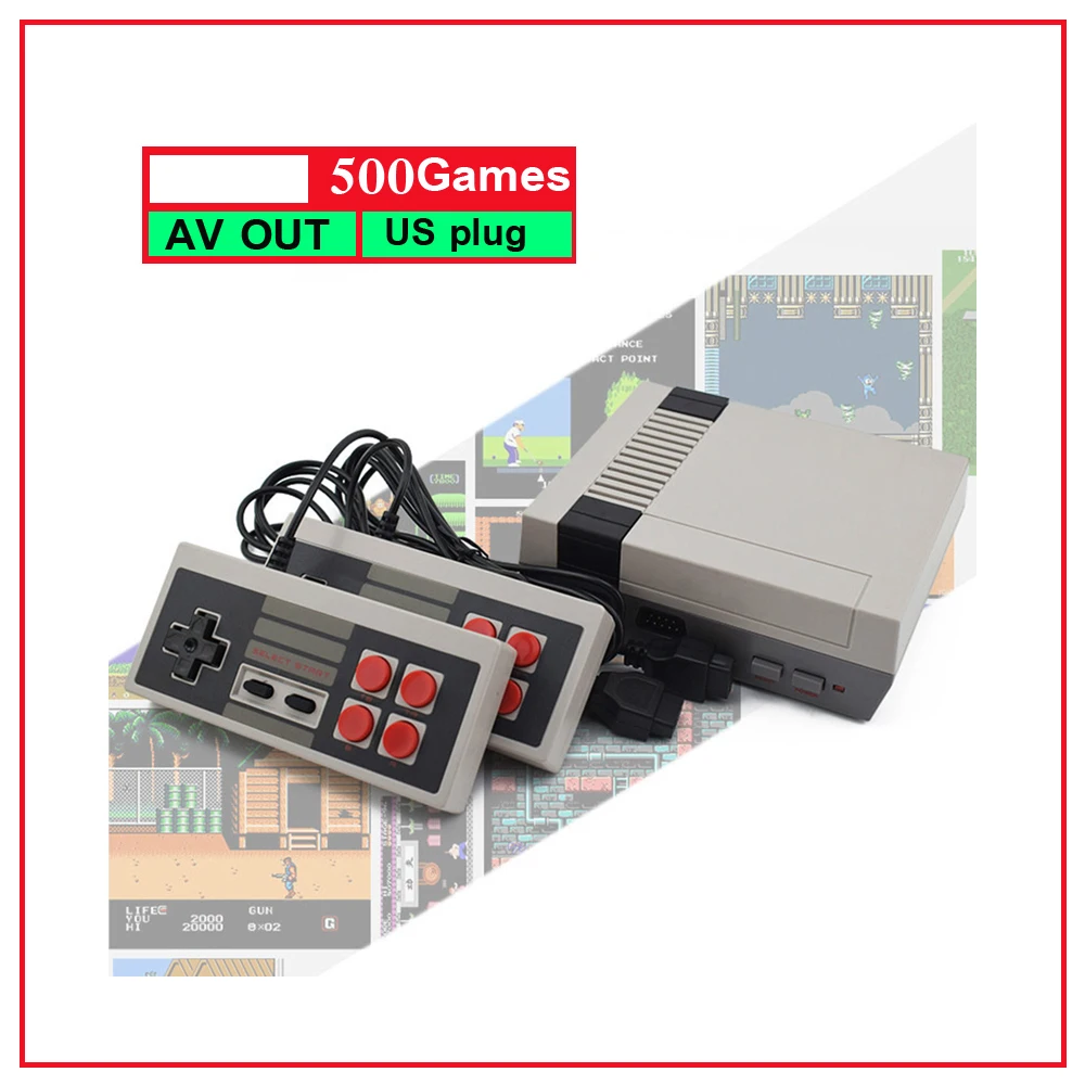 Встроенный 500/620 игр Мини ТВ игровая консоль 8 бит Ретро Классический Ручной игровой плеер AV/HDMI выход видео игровая консоль игрушки - Цвет: US-AV-500Games
