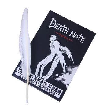 

Anime DEATH NOTE Notebook Feather Pen Journals Monthly Weekly Daily Planner Study Work To Do Memo Pads Agenda Stationery
