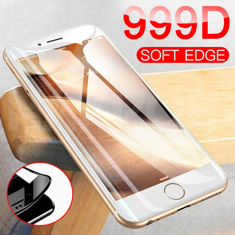 999D Full Cover Tempered Glass For iPhone 8 7 6 6S Plus SE 2020 Screen Protector iPhone 11 Pro XS Max X XR Protective Glass Film