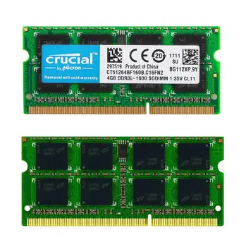

204Pin 4GB 1600MHz PC3L 12800S 2RX8 DDR3L 1600MHz RAM SO-DIMM Laptop memory notebook RAM