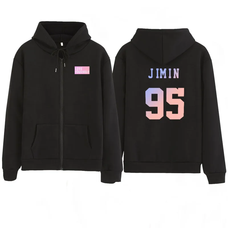 Kpop jung kook 97 худи kpop толстовка на молнии с капюшоном love yourself KPOP Толстовка XL для