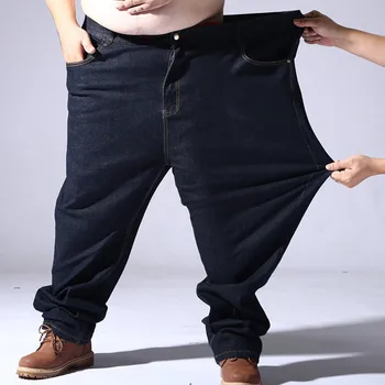 

Jeans Winter Men Straight Thick Pants super Large Mens Jean Designed Specifically For 140 Kg To 200 Kg Denim Mens Plus Size 8XL