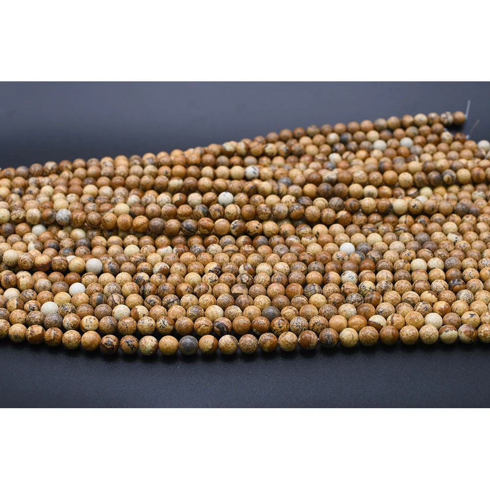 8mm AA Natural Smooth Dark Yolk stone round  Stone Beads For DIY necklace bracelet jewelry making 15 