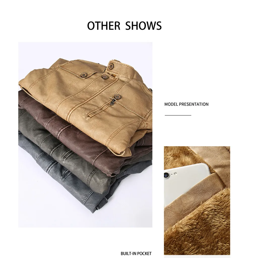 Новая мужская Тонкая кожаная куртка Slim Fit Красивая мотоциклетная мужская кожаная куртка высокая имитация овечьей кожи мужские пальто