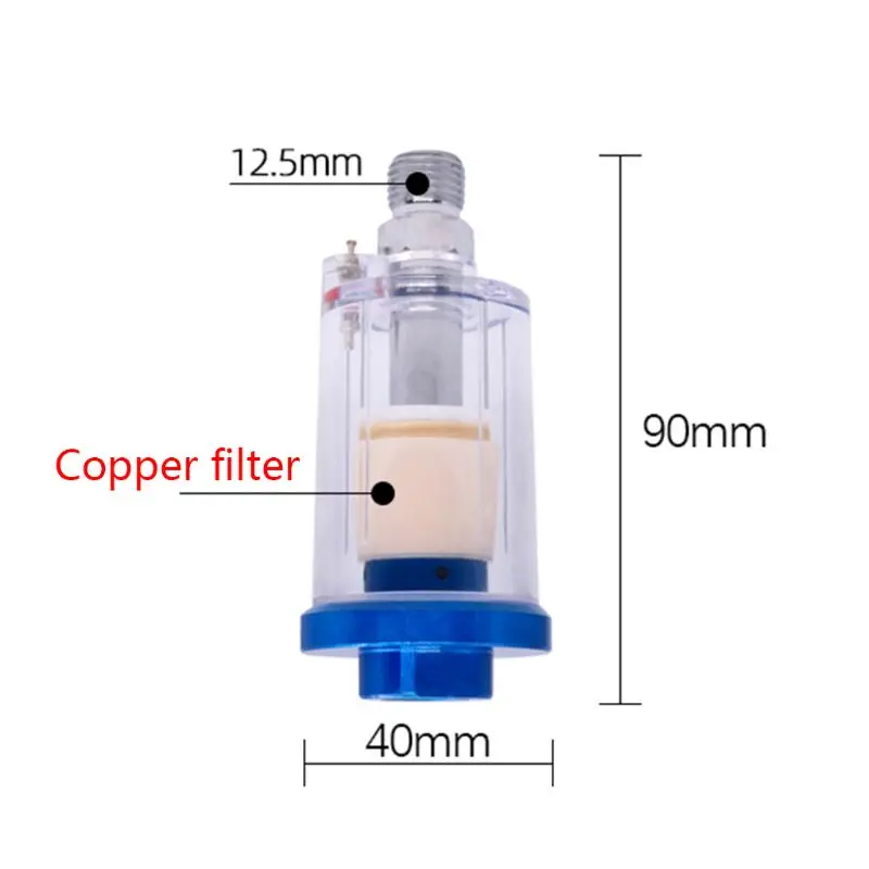 

Inline Water Oil Separator 1/4" Air Hose Filter Moisture Trap for Compressor