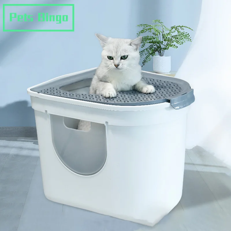 

Pets Bingo Anti-splash Cat Toilet Fully Enclosed Kitten Bedpans Deodorant Litter Box Portable Sandbox Within 15kg Pet Supplies