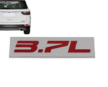 

Chrome Red 3.7L 3.7 L for Engine Fender Trunk Lid Emblem Decal Badge Sticker