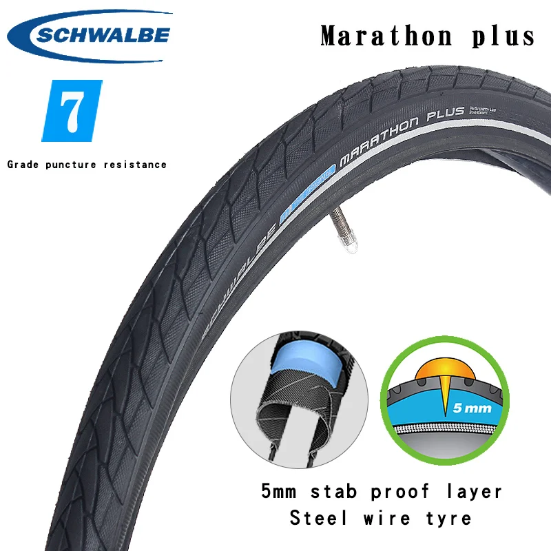 Naar behoren berekenen Gemaakt om te onthouden Schwalbe marathon plus tires 26 inch 26 * 1.75 26 * 2.0 steel wire stab  proof 27.5 inch 27.5 * 1.5 Mountain Travel tire - AliExpress