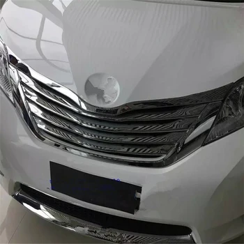 

WELKINRY car auto cover for Toyota Sienna 2015 2016 2017 ABS chrome front head grille air intake vent trim