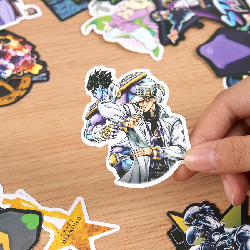50PCS JoJo's Bizarre Adventure Cartoon Character Graffiti Waterproof Stickers Trolley Case Stickers Notebook Car Stickers