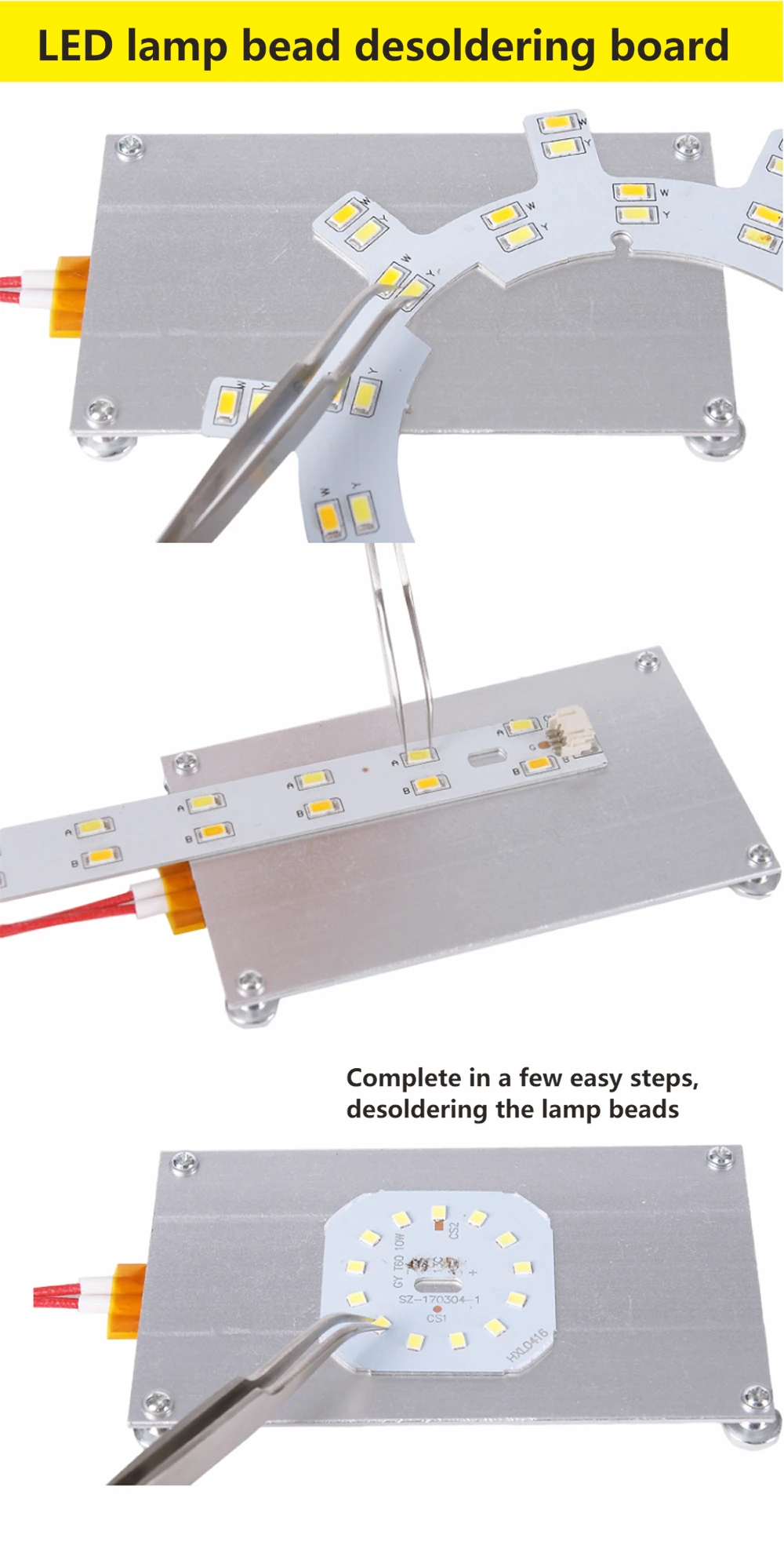 hot air station LED Remover Heating plate Soldering Remover Chip Demolition Welding BGA Station PTC Split Plate 220V 300W/600W Degree portable stick welder