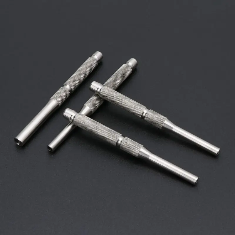 New 4pcs/set Stainless Steel Multi Size Hollow End Roll Pin Tool Starter Punch Kits 1/8" 5/32" 3/16" 7/32''