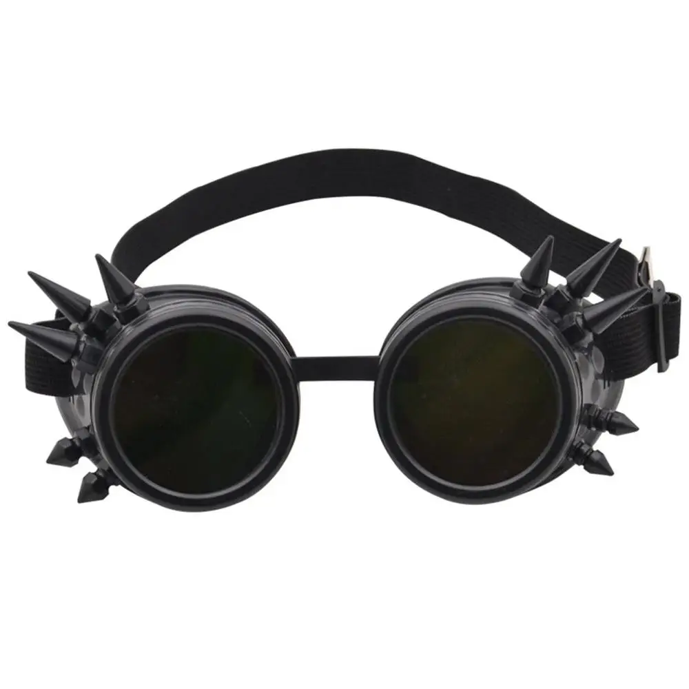 С заклепками Ретро защитные очки в стиле стимпанк очки винтажные сварочные готические солнцезащитные очки
