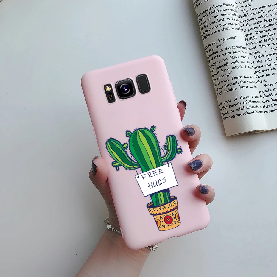 Silicone Matte Back Phone Protector - Cute Soft Design Case Cover