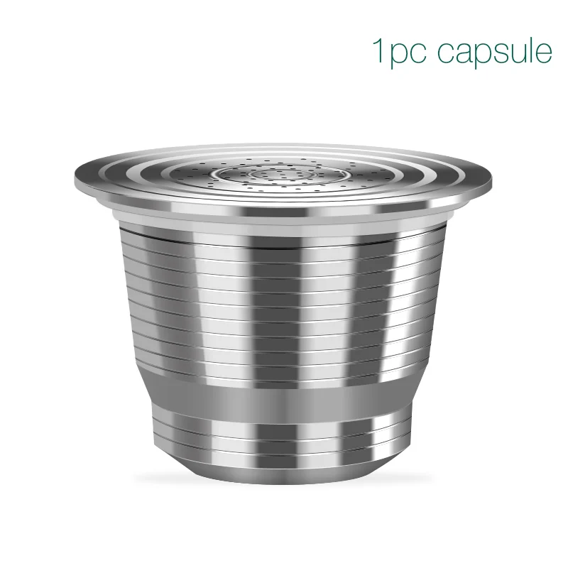 1 capsule Капсулы для кофемашины nespresso 1 Набор капсульные фильтры для кофе из нержавеющей стали для Nespresso многоразовая кофейная чашка ложка для nesкафе машина многоразовые кронштейны - Цвет: 1 capsule
