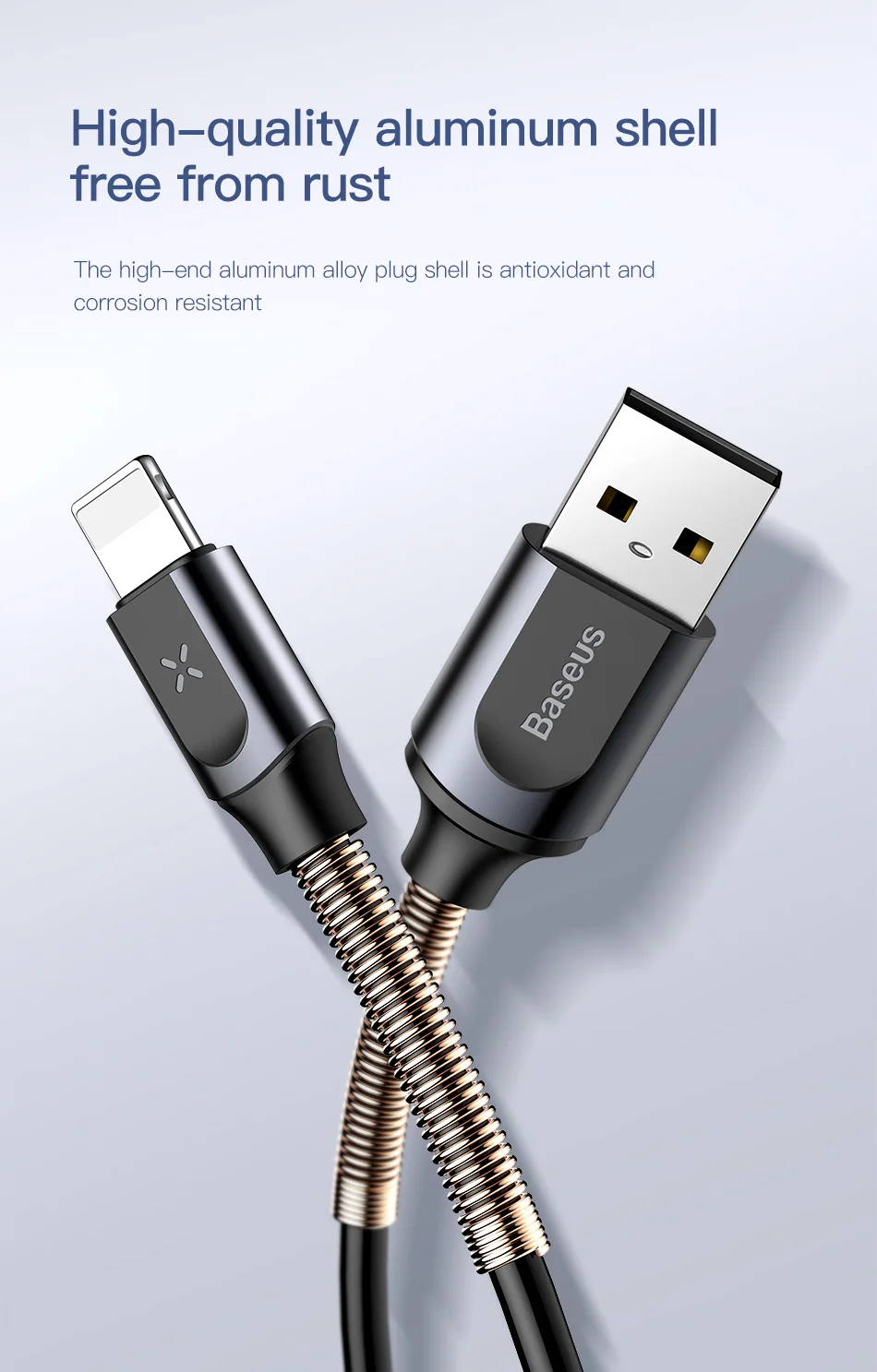 Usb-кабель Baseus выдвижной пружинный кабель для iPhone 11 Pro Max X XS XR 8 7 кабель для быстрой зарядки для кабелей мобильных телефонов