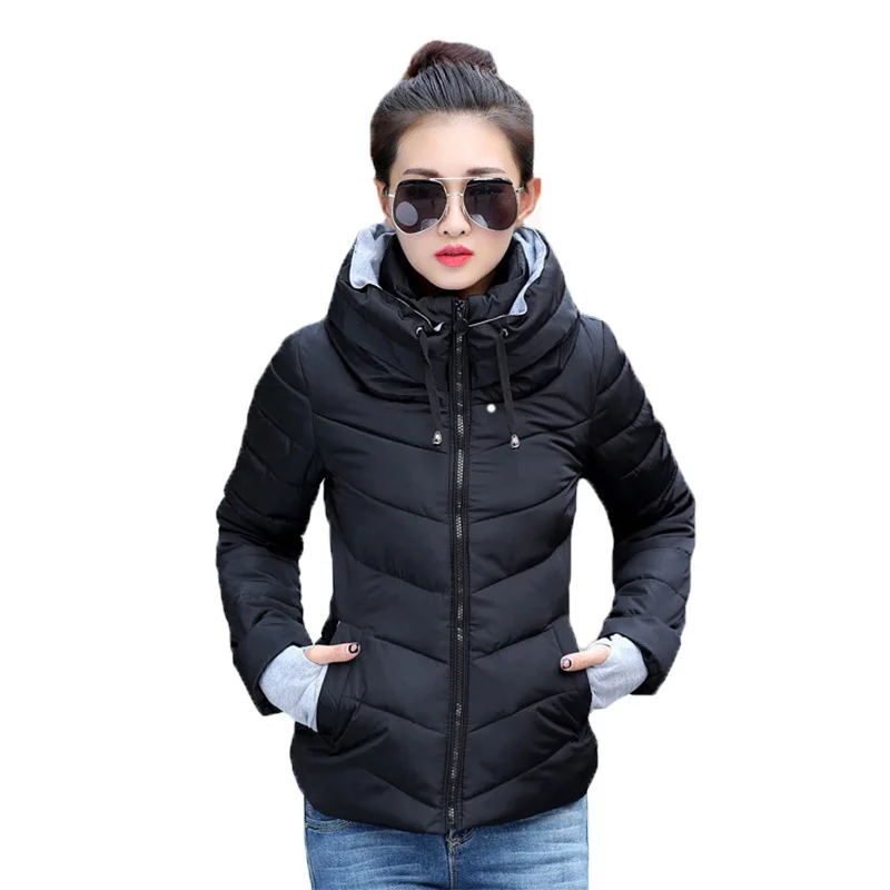 

2019 new ladies fashion coat winter jacket women outerwear short wadded jacket female padded parka