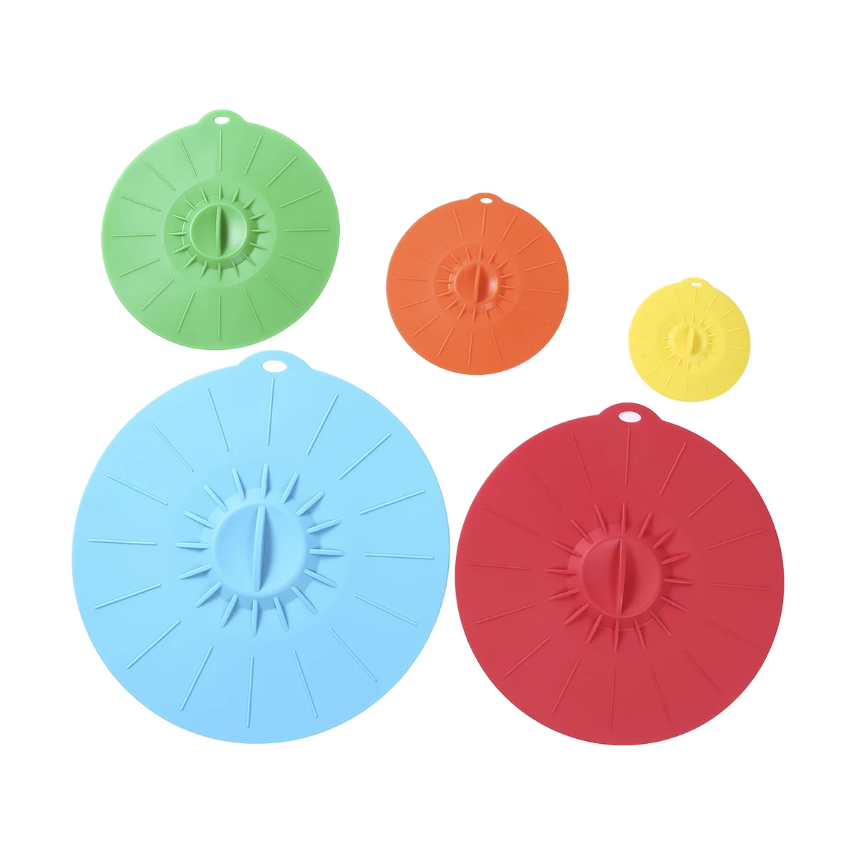 5PCS Silicone Food Covers Heat Resistant Microwave Lids for Stovetop Oven Fridge (Blue Red Green Orange Yellow) | Дом и сад