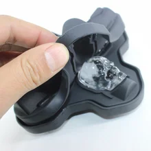Форма для приготовления кубиков льда Череп Форма для шоколада мороженое DIY инструмент виски вино коктейль кубик льда 3D Силиконовая форма
