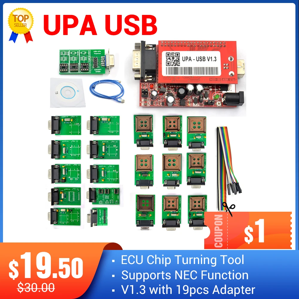 ECU чип V1.3 с адаптером 19 eeprom программатор полный комплект высокое качество