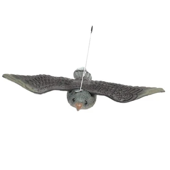 

Flying Hawk Decoy Bird Deterrent, Lifelike and Realistic with Hanging Strings, Full Bodied Pest Control Garden Hunting and Bird