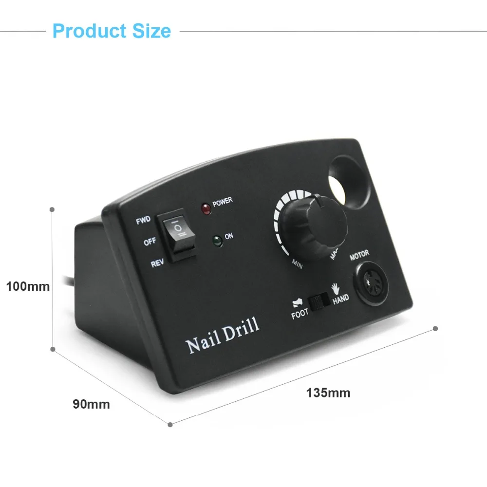 Машинка для маникюра 35000 об/мин, дрель для профессионального маникюра, педикюра, электрическая пилка для ногтей, оборудование для дизайна ногтей с сверлом для ногтей