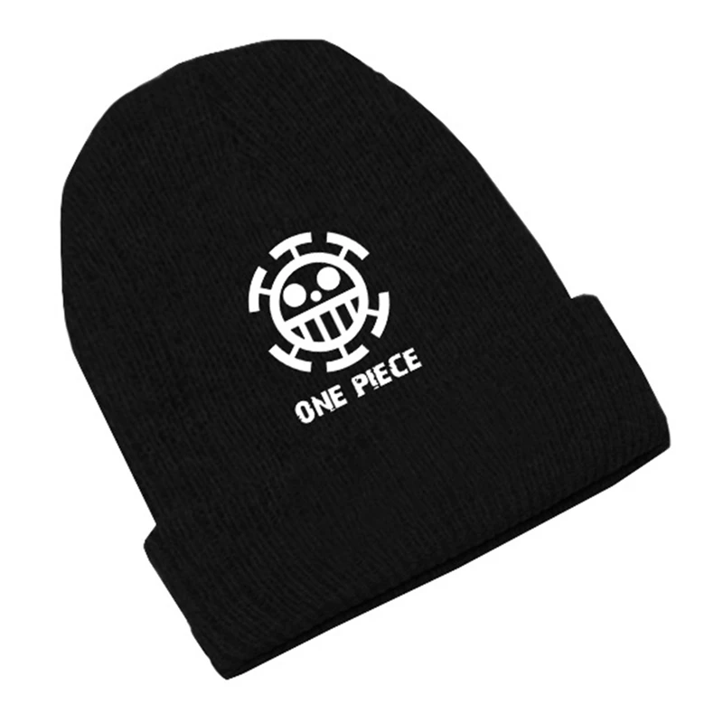 BK4 Одна часть Обезьяна D соломенная шляпа Луффи Аниме Skullies шапки вязаные шапочки зимние теплые шапки для мужчин женщин мальчиков девочек подарок эластичный - Цвет: BK4