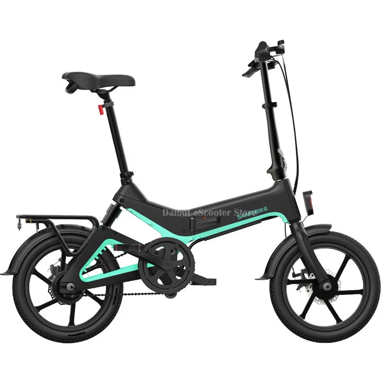 16 дюймов SAMEBIKE JG 7186 E скутер е-байка 36В два колеса электрические велосипеды 250 Вт складной Портативный двухколесные электрические скутеры для взрослых Для женщин - Цвет: Black