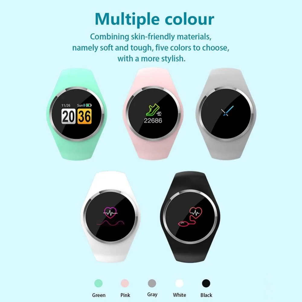 Q1 Color LCD Screen Smart Wristband Blood Pressure Heart Rate Monitor women smart band Fitness Tracker Smart Bracelet 5VV