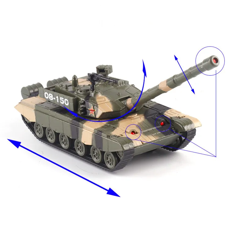 Распродажа 1:50 T99 основной боевой бронированный танк сплава модель, моделирование литой звук и свет оттяните назад Военная игрушка