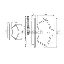 0986460957 BOSCH ДИСКОВЫЕ КОЛОДКИ ПЕРЕДНИЕ