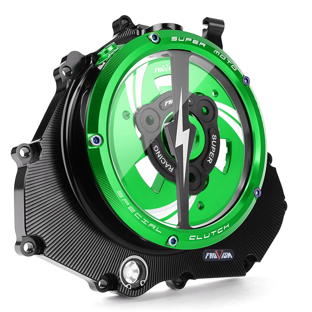 Für Kawasaki Ninja 400 Z400 Ninja 500 CNC Klare Kupplungsdeckel und Federhalter R Z400 2022 2021 2020 2019 2018 – Detail 4