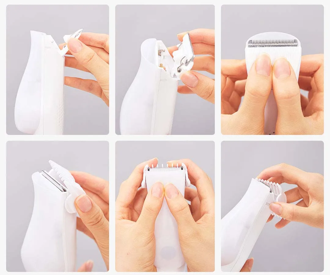 Xiaomi Mijia Rushan Детские умные машинки для стрижки волос полностью моющиеся двухъядерный большой насос магнитного хранения и хранения