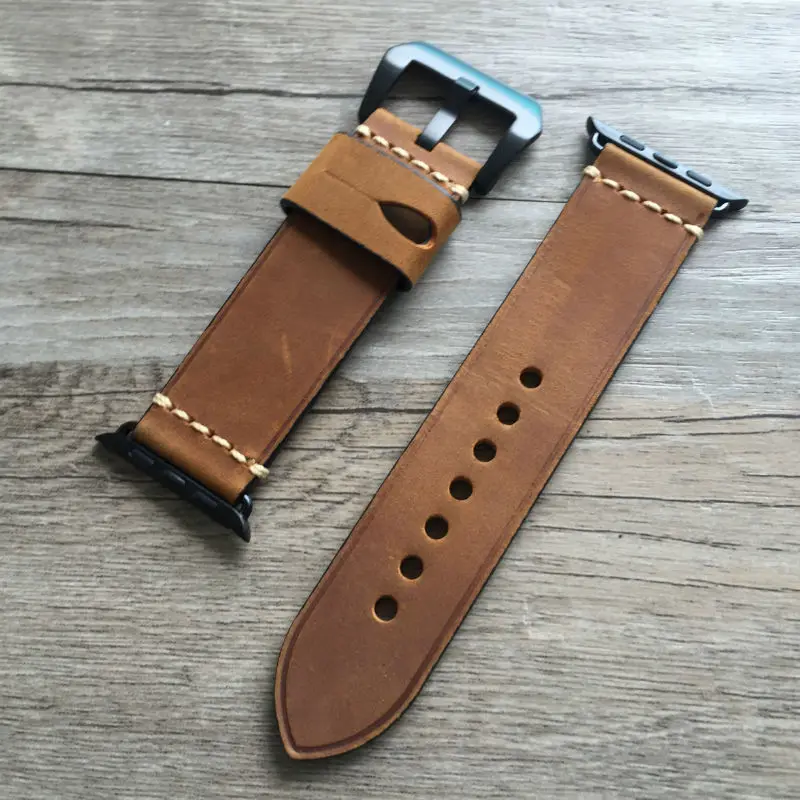 Ремешок для спортивных часов из натуральной кожи для Apple watch band 5 4 44 мм 40 мм iwatch 3 2 1 42 мм 38 мм correa pulseira аксессуары для наручных часов