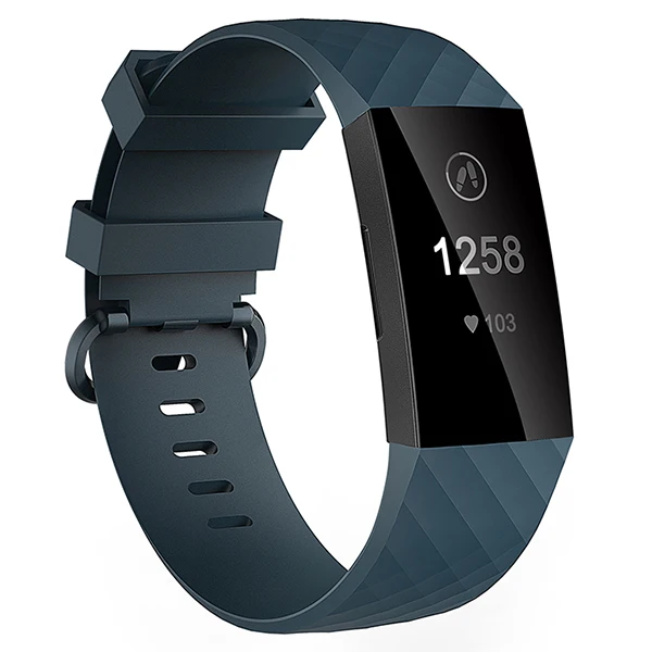 Inasmile красивый и любящий ремешок для Fitbit Charge 3 Band Смарт-часы correa браслеты ремни для Fitbit Charge 3 браслета - Цвет: Dark blue grey