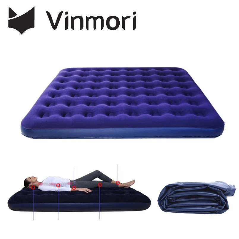

Vinmori iInflatable Mattress Double Camping Sleeping Mat Automotive Air Mattress Rear Seat Rest Cushion For Four Seasons Trip