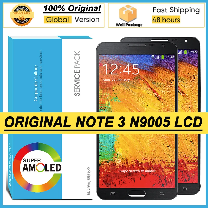 100% Original 5.7&quot Super Amoled Display for SAMSUNG Galaxy Note 3 N9005 Full LCD Touch Screen Repair Parts | Мобильные телефоны