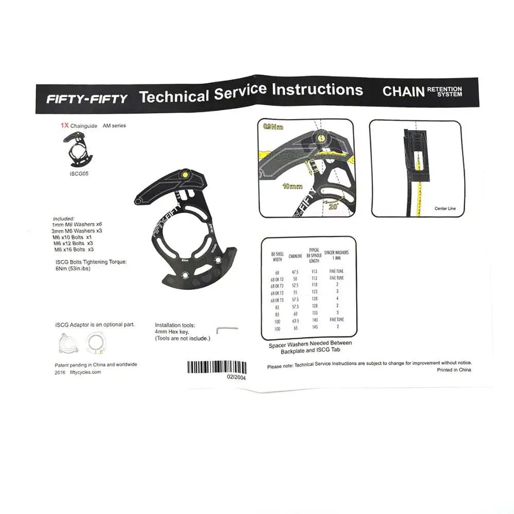 FIFTY-FIFTY 1X система AM горные направляющая велосипедной цепи ISCG05 защита велосипедной цепи использование для 28-34 велосипедная передняя звезда