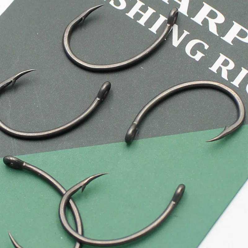Carp On - Pack Of 10 Teflon Coated Carbon Steel Eye Hooks