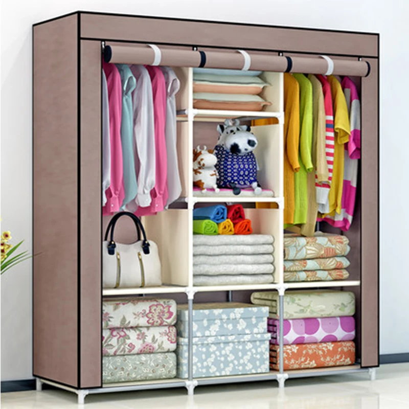 

DIY Non-woven fold Portable Storage furniture When the quarter wardrobe Cabinet bedroom furniture wardrobe bedroom organ